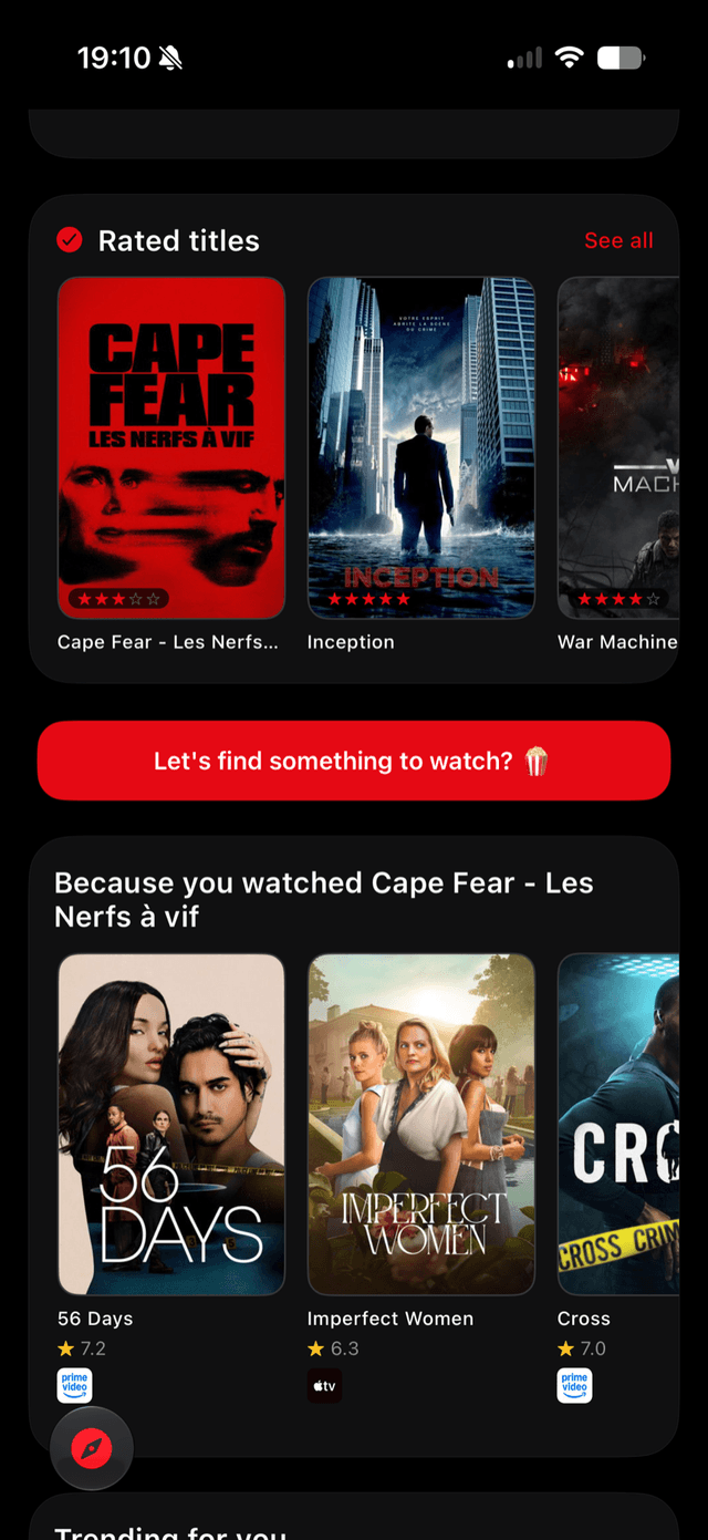 Recommandations FastFlix personnalisées : titres notés et suggestions basées sur vos visionnages
